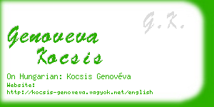 genoveva kocsis business card
